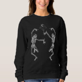 Sweatshirt Dancing Celestial Skeletons Witchcore Moon phase H (Devant)