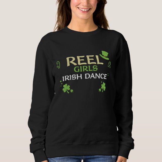 Sweatshirt Dancing Reel Girls Irish Dance  St Patrick's Day (Devant)