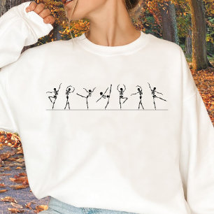 Sweatshirt Dancing Skeleton Ballerinas Ballet