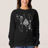 Sweatshirt Dancing Skeleton Goth (Devant)