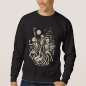 Sweatshirt Dancing Skeletons Bones Under the Moon Wicca Wicca (Devant)