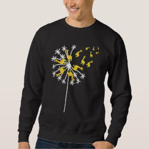 Sweatshirt Dandelion Flying Giraffe Flower Wildlife Zookeeper
