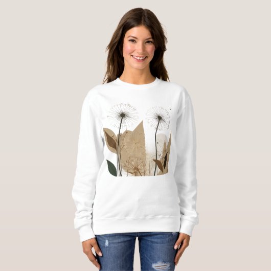 Sweatshirt dandelions matisse style (Devant entier)