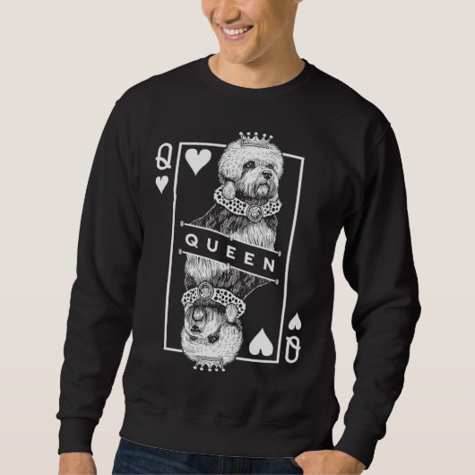 Sweatshirt Dandie Dinmont Terrier Queen Of Hearts  Dog (Devant)