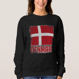 Sweatshirt Danemark Drapeau Vintage Pays rétro Danois Dane Pr