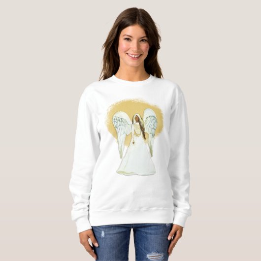 Sweatshirt d'Ange afro-américain (Devant entier)