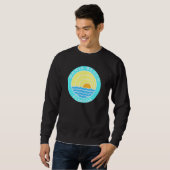 Sweatshirt Dania Beach Floride Retro Sunset (Devant entier)