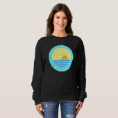 Sweatshirt Dania Beach Floride Retro Sunset (Devant entier)