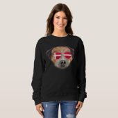 Sweatshirt Danish Flag Border Terrier Dog Denmark Pocket (Devant entier)