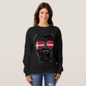 Sweatshirt Danish Flag Cane Corso Dog Denmark Pocket (Devant entier)