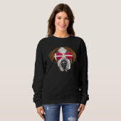 Sweatshirt Danish Flag St Bernard Dog Denmark Pocket (Devant entier)