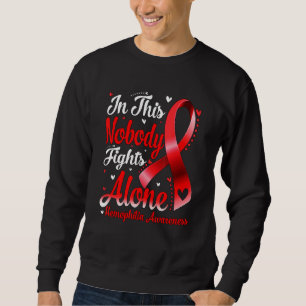 Sweatshirt Dans cette famille personne ne se bat seul Hemophi