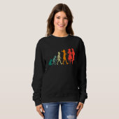 Sweatshirt Danse carrée d'évolution drôle rétro (Devant entier)