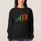 Sweatshirt Danse carrée d'évolution drôle rétro (Devant)