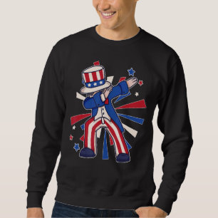 Sweatshirt Danse Dabbing Oncle Sam Danse 4 juillet Patrio