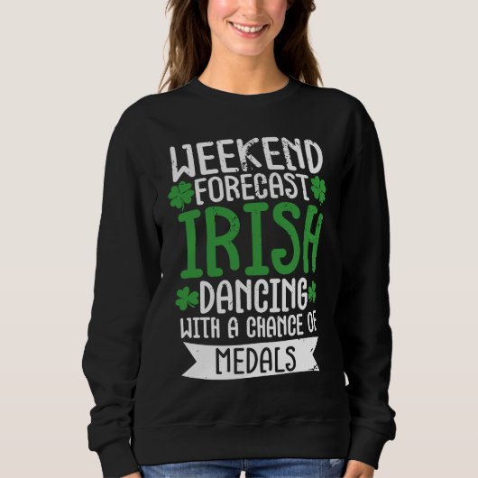Sweatshirt Danse Irlandaise Saint Patrick Reel Fille Danse Ir (Devant)