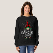 Sweatshirt Danser Gnome Buffalo Plaid Matching Family Christ (Devant entier)