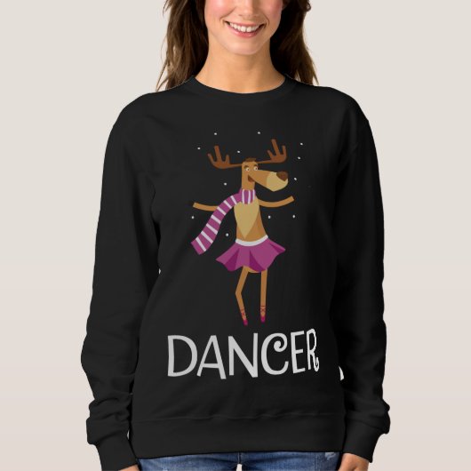 Sweatshirt Danseuse Prancer Noël Danser Reindee (Devant)