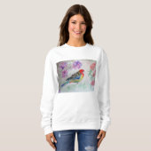 Sweatshirt d'aquarelle australien Rosella Parrot (Devant entier)