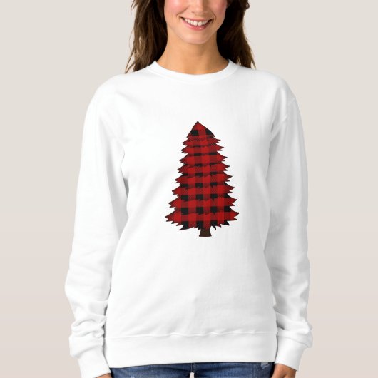 Sweatshirt d'arbre à plaid de Buffalo Rouge (Devant)