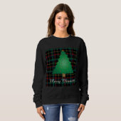 Sweatshirt d'arbre de Noël mal plaid (Devant entier)