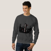 Sweatshirt Dark Cyberpunk Hacker Techwear (Devant entier)