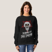 Sweatshirt Dark Gothic Christmas Krampus Santa Devil Worshipe (Devant entier)