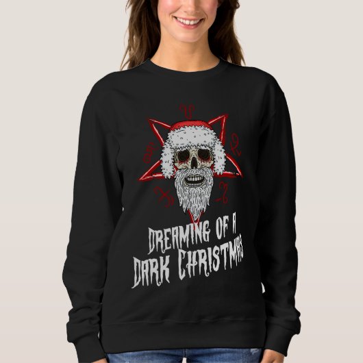 Sweatshirt Dark Gothic Christmas Krampus Santa Devil Worshipe (Devant)