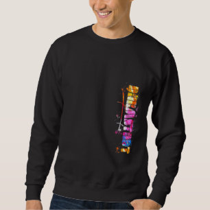Sweatshirt Darmstadt Lettrage Aquarelle Darmstadt