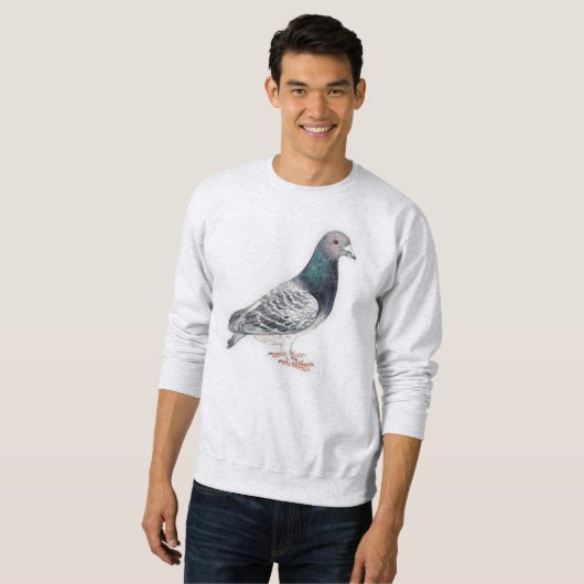 Sweatshirt d'art d'oiseau de pigeon (Devant entier)