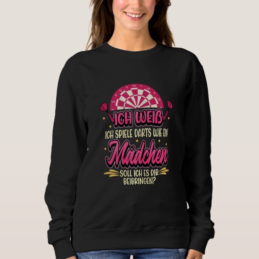Sweatshirt Dart fléchettes fléchettes femme dire Hobby (Devant)