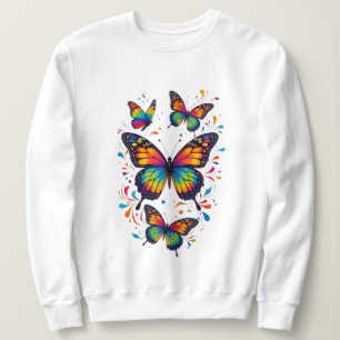 Sweatshirt d'art papillon coloré