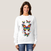 Sweatshirt d'art papillon coloré (Devant entier)