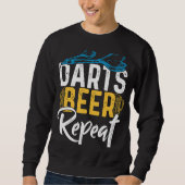 Sweatshirt Darts Beer Repeat  Dart Player (Devant)