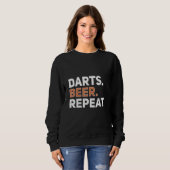 Sweatshirt Darts Beer Repeat Darts Quote Player Et Beer Drago (Devant entier)