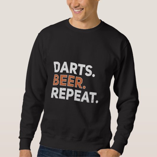 Sweatshirt Darts Beer Repeat Darts Quote Player Et Beer Drago (Devant)