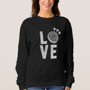 Sweatshirt Darts Love Dart Missiles Bullseye Joueur Fan Valen