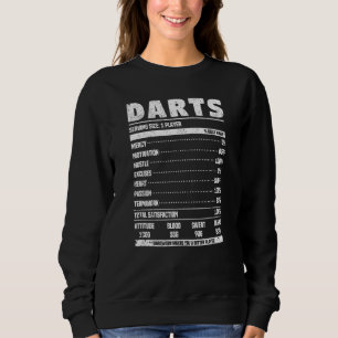Sweatshirt Darts Nutrition Facts Dart Joueur Ventilateur Team