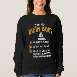 Sweatshirt Das Ist Mein Règles De Bateau À Voile