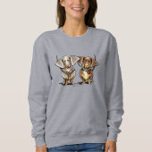 Sweatshirt Dashing Dachshunds Appelés (Devant)