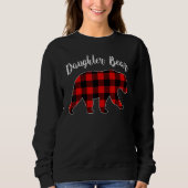 Sweatshirt Daughter Bear Buffalo Plaid Matching Family Group  (Devant)