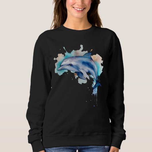Sweatshirt Dauphin Aquarelle (Devant)
