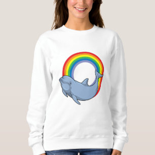 Sweatshirt Dauphin avec arc-en-ciel