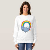 Sweatshirt Dauphin avec arc-en-ciel (Devant entier)