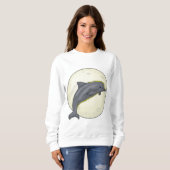 Sweatshirt Dauphin avec lune (Devant entier)