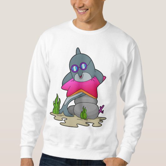 Sweatshirt Dauphin avec lunettes (Devant)