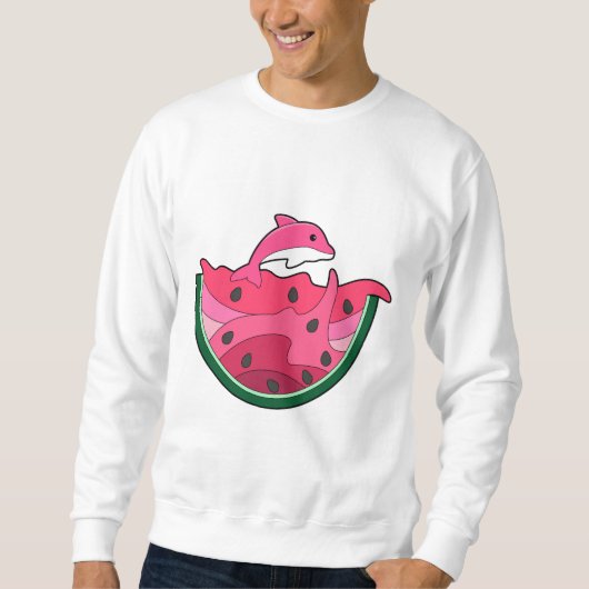 Sweatshirt Dauphin avec pastèque (Devant)