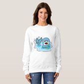 Sweatshirt Dauphin avec water polo (Devant entier)