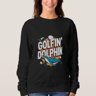 Sweatshirt Dauphin du Golfeur du dauphin d'or Drôle