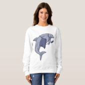 Sweatshirt Dauphin en coiffeur avec peigne (Devant entier)